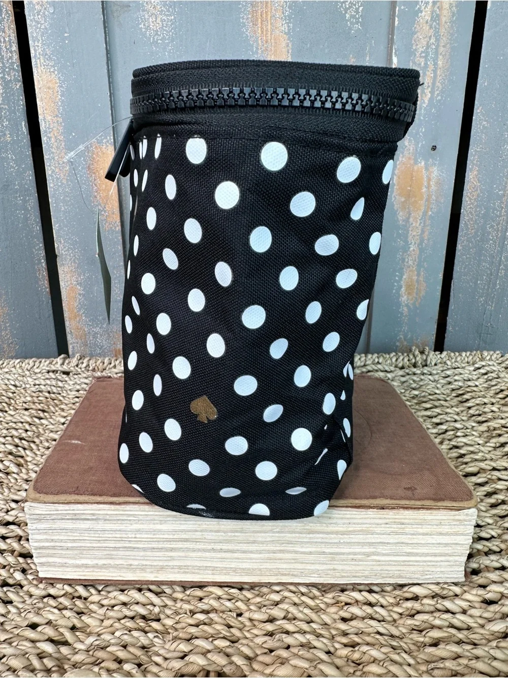 Kate Spade Polka Dot Insulated Lunch Tote Black/White NWT - Picture 5 of 13